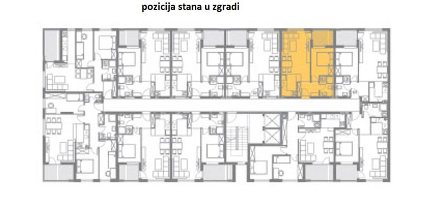 Dvosoban stan 41,88 m2 – Naselje Mjesec
