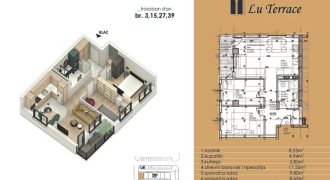 Trosoban stan 52,65 m2 – Budžak