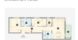Trosoban stan 65,70 m2 – Borik