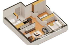Trosoban stan 51,70 m2 – Budžak