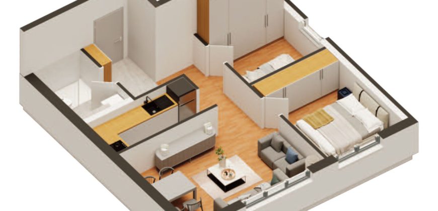 Dosoban stan 51,70 m2 – Budžak