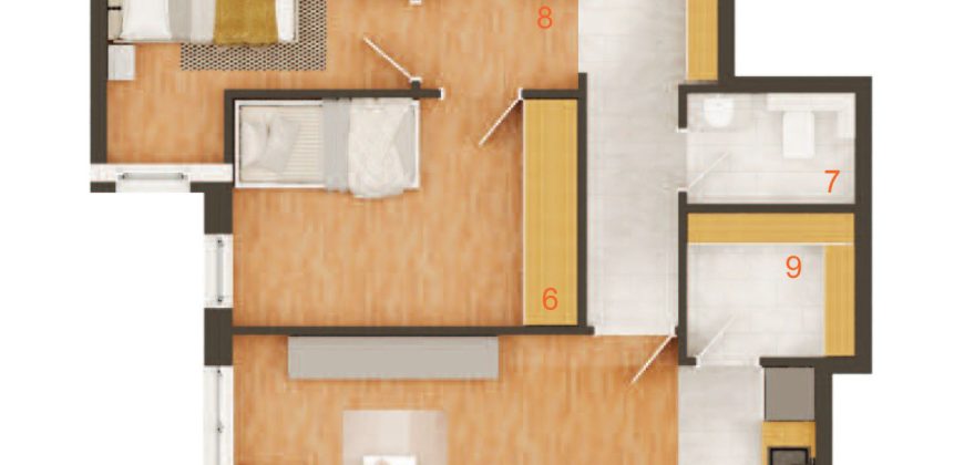Trosoban stan 62,85 m2 – Budžak