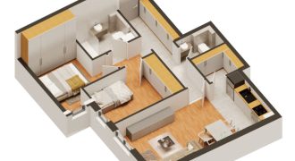 Trosoban stan 62,85 m2 – Budžak
