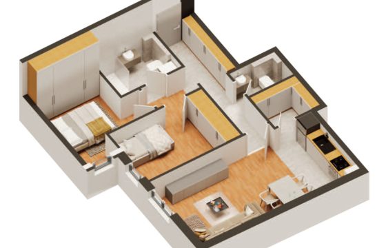 Trosoban stan 62,85 m2 – Budžak