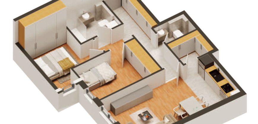 Trosoban stan 62,85 m2 – Budžak