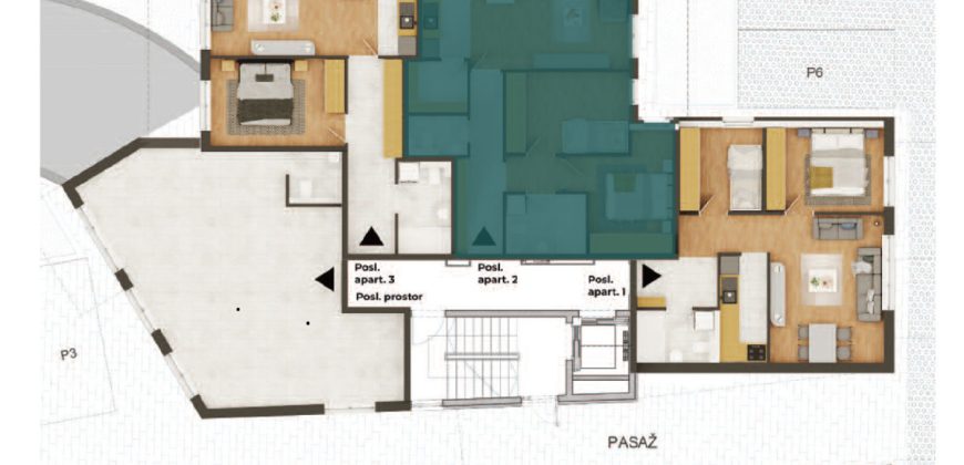Trosoban stan 62,85 m2 – Budžak