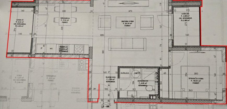 Dvosoban stan 55,07 m2 – Centar